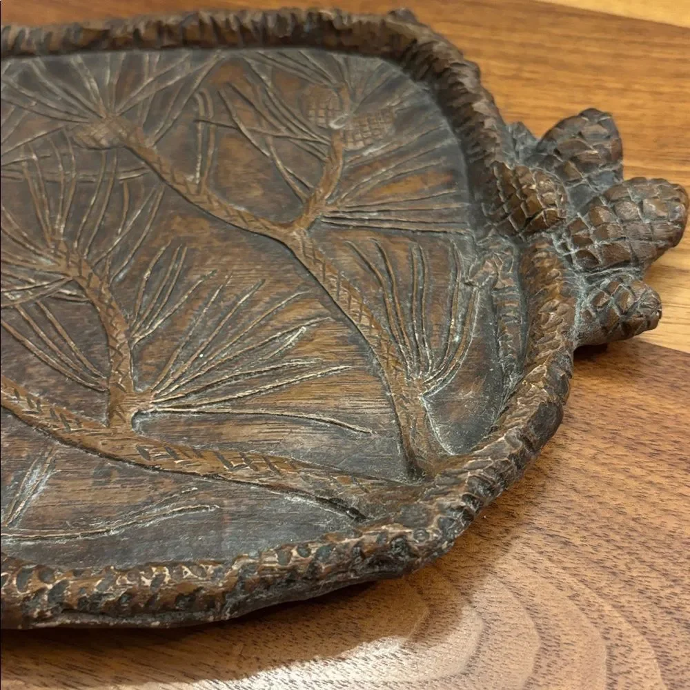 Pine Bough Decorative Tray by Black Forest Decor